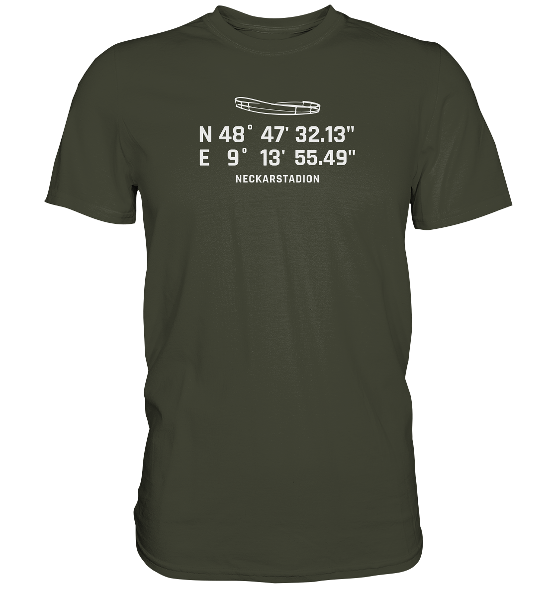 Koordinaten Neckarstadion | T-Shirt