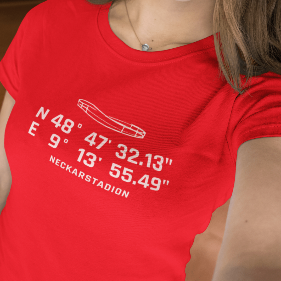 Koordinaten Neckarstadion | Ladies T-Shirt