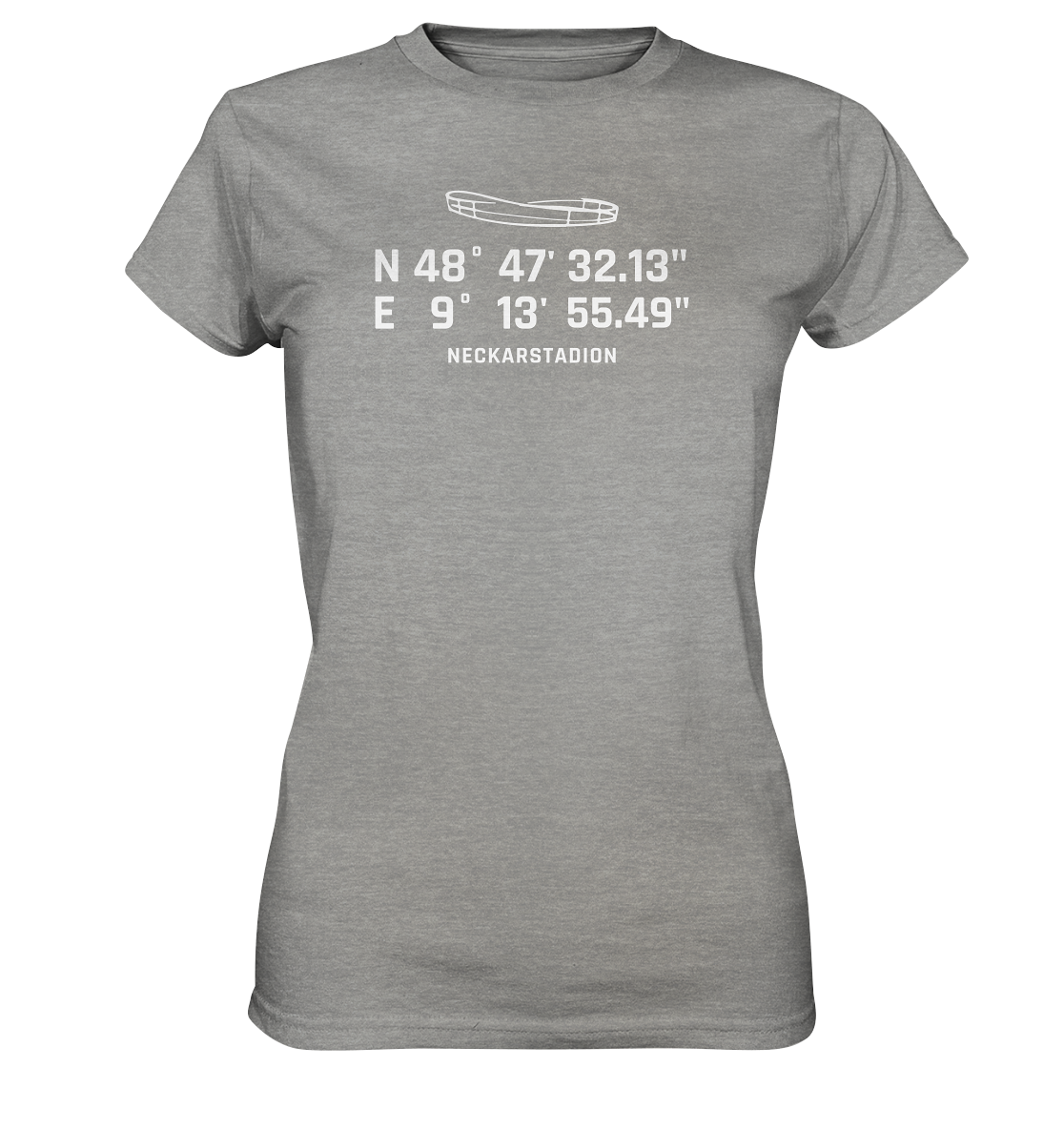 Koordinaten Neckarstadion | Ladies T-Shirt